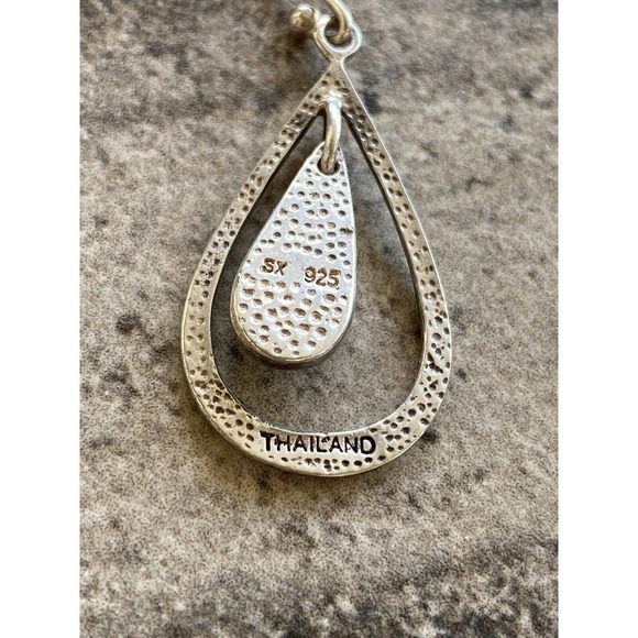 925 Earrings Dangles Drops Vintage Sterling Silver SX 925 Thailand 5.89g - Picture 4 of 11